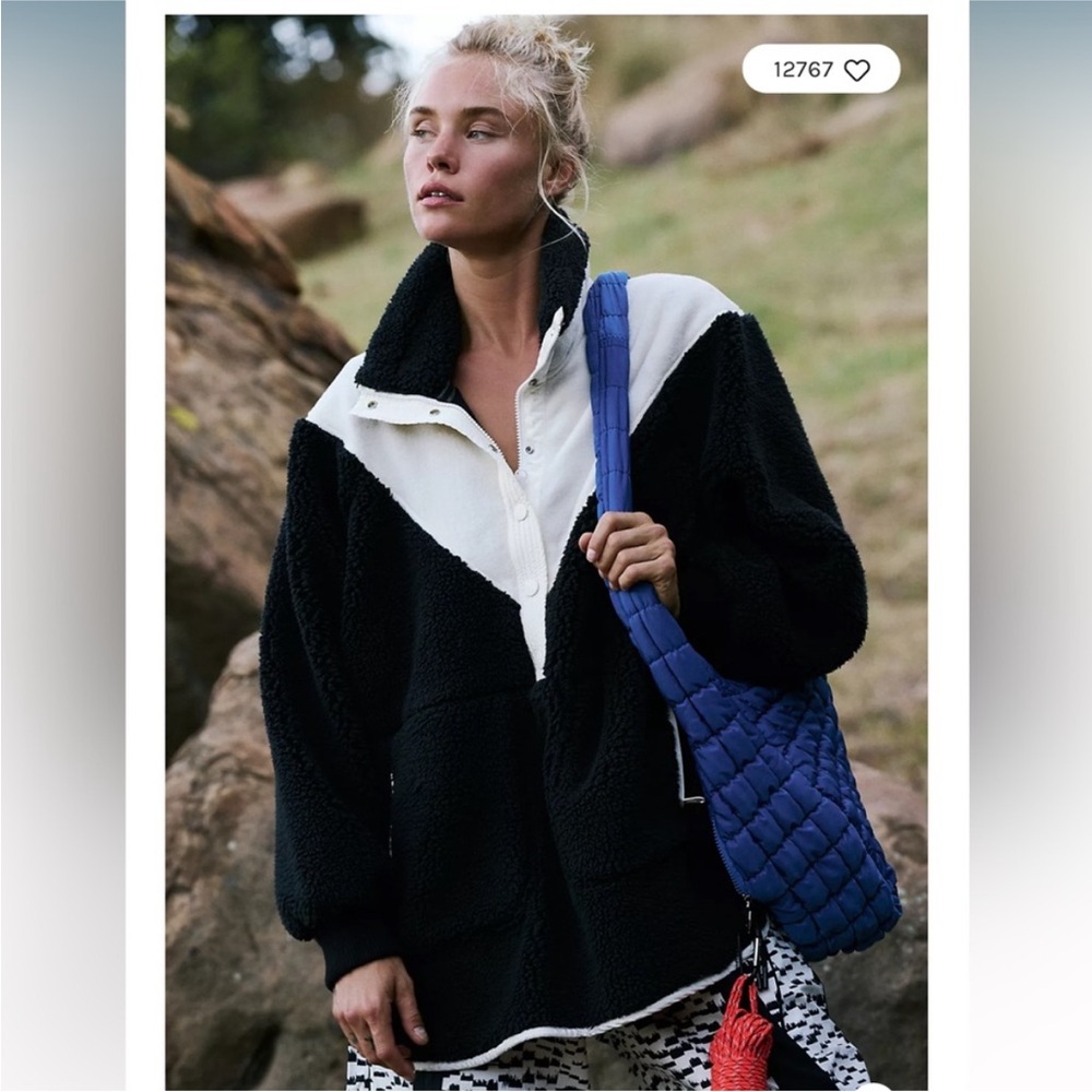 FP Movement by Free People Monochrome Teddy Jacket